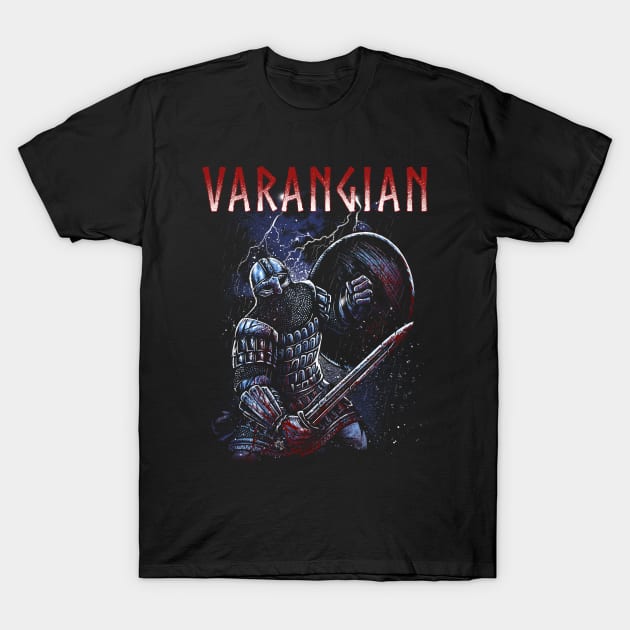 Viking Varangian Norse Scandinavian Pagan Warrior T-Shirt by Blue Pagan